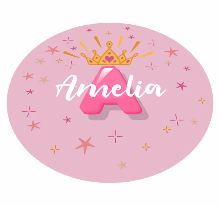 Princesės suasmenintas vardas vinilinis kilimėlis - „Tenstickers“
