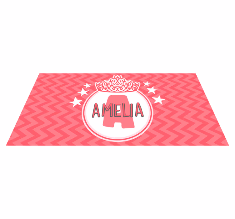 Princesės vardo emblema vinilinis kilimėlis - „Tenstickers“
