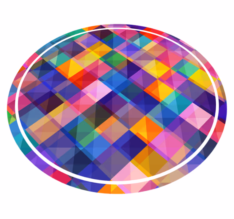 Spalvingas lopų raštas geometriniai kilimas - „Tenstickers“