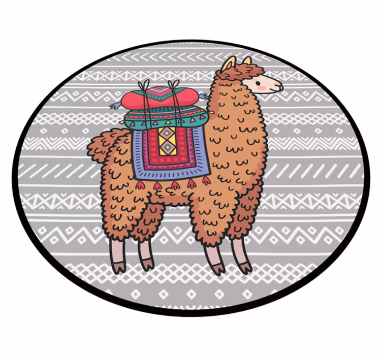 Lama su dekoracijomis gyvūnų kilimas - „Tenstickers“