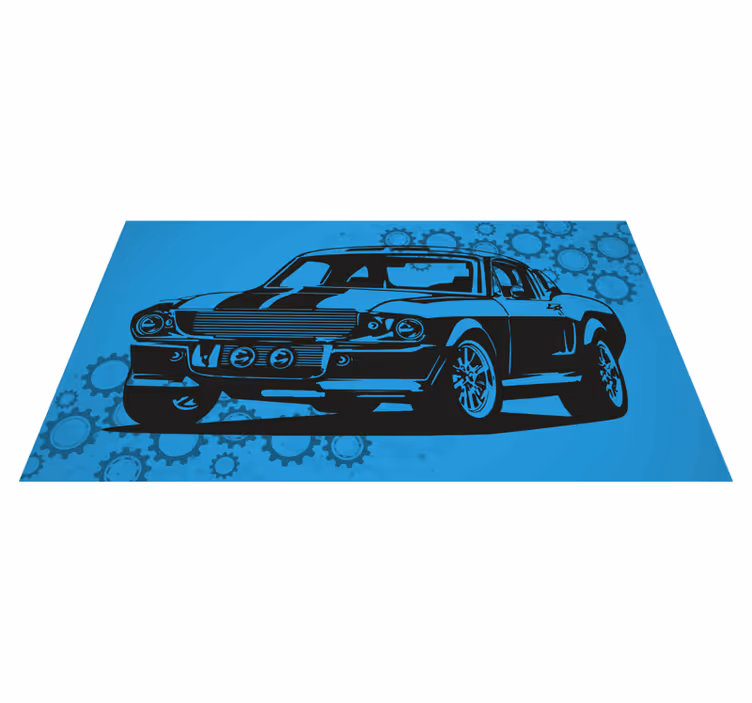 Nesenstantis automobilio vaizdavimas vinilinis kilimėlis - „Tenstickers“