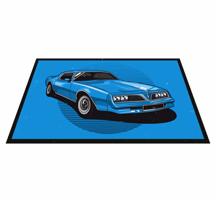 Klasikinis mėlynas automobilis mėlynas kilimas - „Tenstickers“