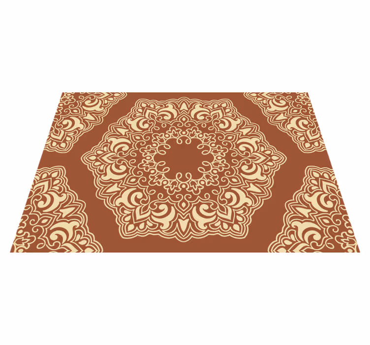 Sudėtingas botaninis išdėstymas mandala kilimėlis - „Tenstickers“