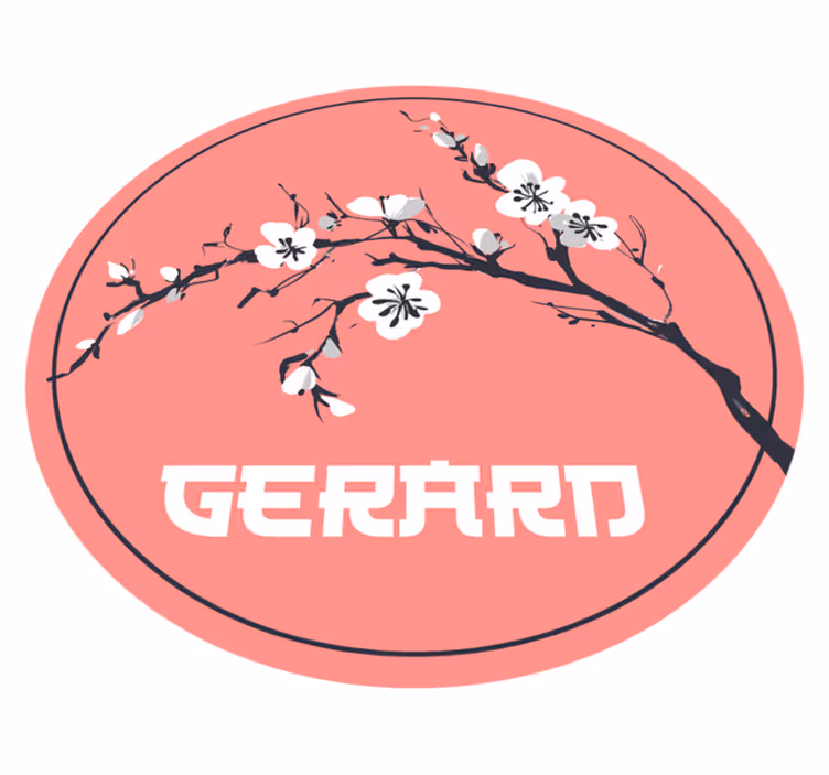 Sakuros japoniškos gėlės su pavadinimu - „Tenstickers“