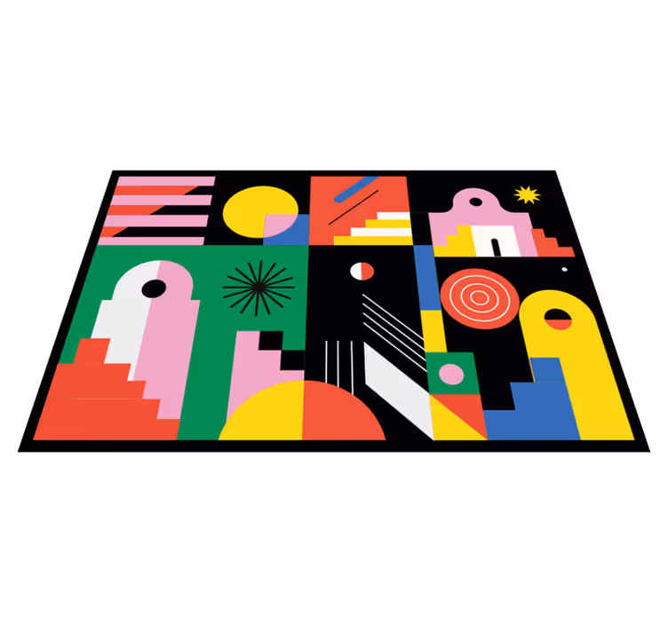 Drąsių modernių formų geometriniai kilimas - „Tenstickers“