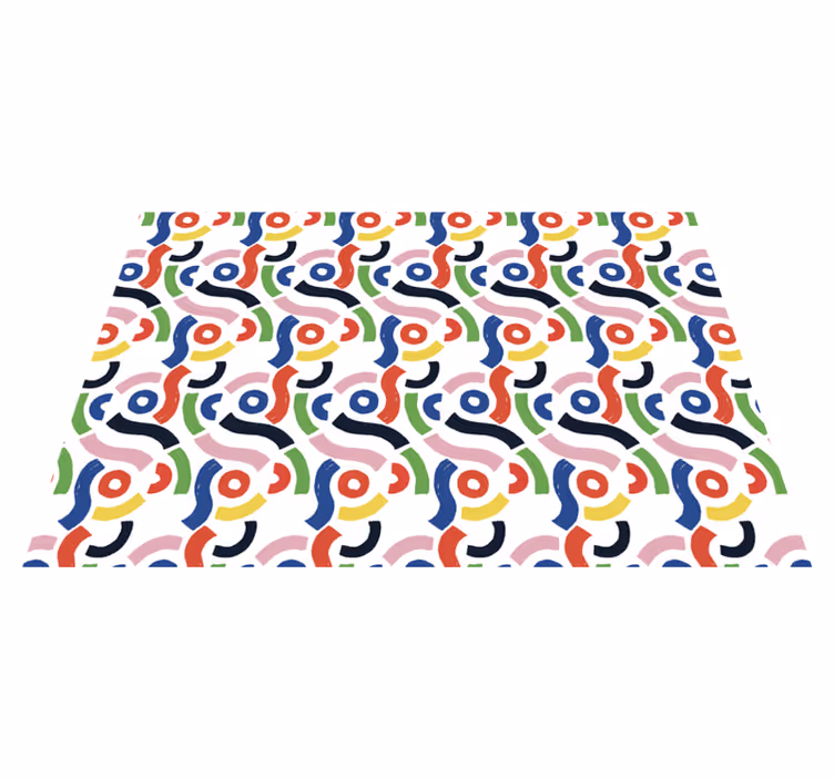 Gyvos geometrinės formos mozaikinė vinilo kilimėlė - „Tenstickers“
