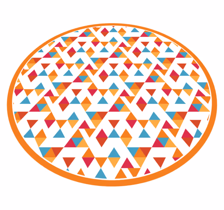 Spalvingos trikampės formos geometriniai kilimas - „Tenstickers“
