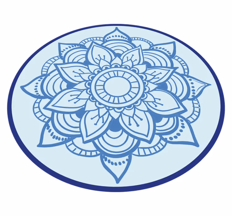 Sudėtingas gėlių motyvas mandala kilimėlis - „Tenstickers“