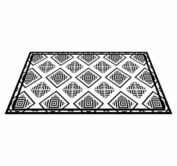 Monochrominiai motyvai geometriniai kilimas - „Tenstickers“