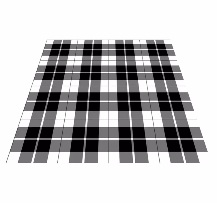 Juodai baltas čekis geometriniai kilimas - „Tenstickers“