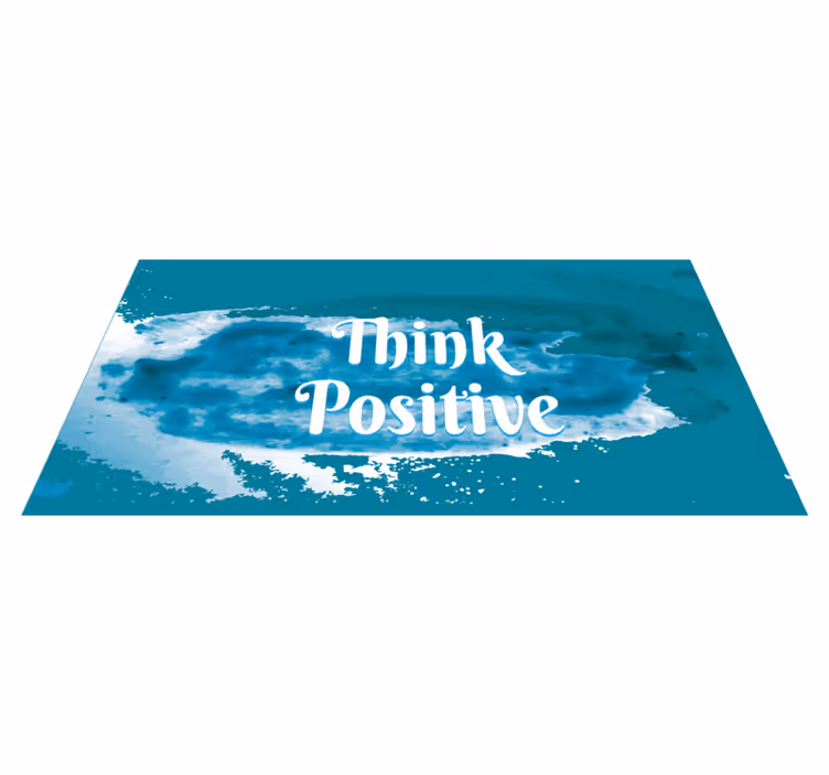Priimti optimizmą vinilo kilimėlas su frazėmis - „Tenstickers“