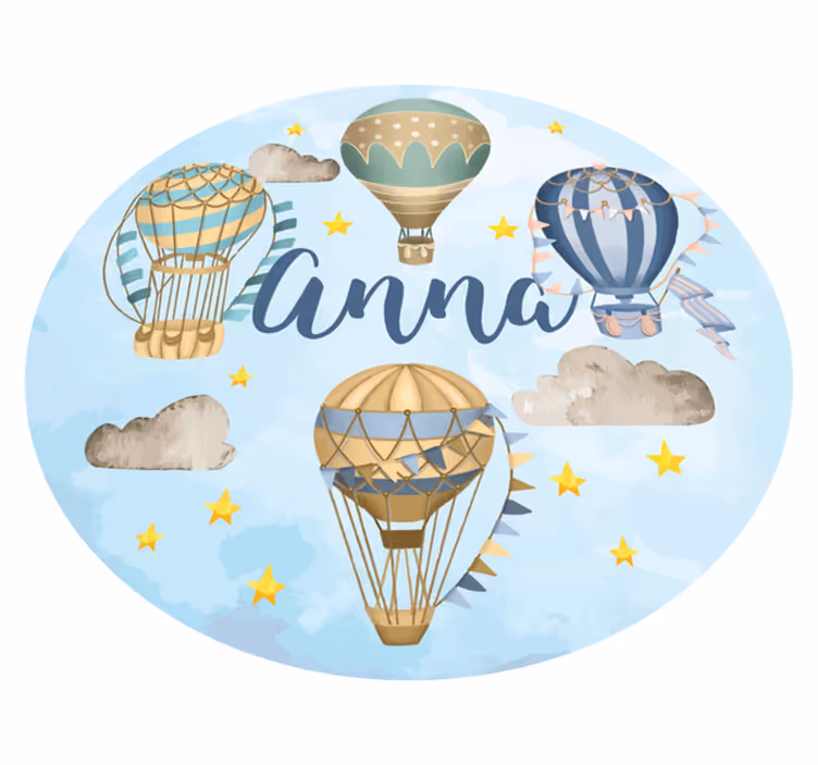 Mėlyni balionai su žvaigždėmis pritaikytu stalo padekliukai - „Tenstickers“