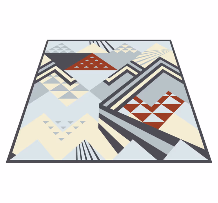 Pilkos modernios formos geometriniai kilimas - „Tenstickers“