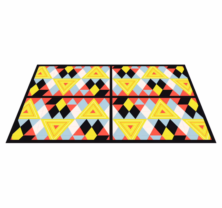 Ryškūs trikampiai geometriniai kilimas - „Tenstickers“