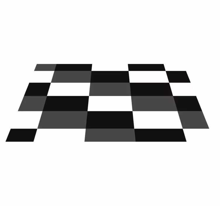 Balti, pilki ir juodi stačiakampiai geometriniai pledai - „Tenstickers“