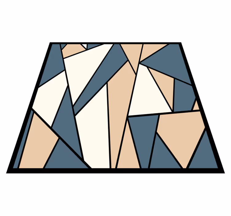 Pilkos ir smėlio spalvos sekcijos geometriniai kilimas - „Tenstickers“