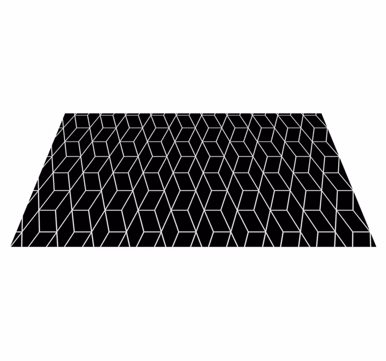 Juodas šešiakampis raštas geometriniai kilimas - „Tenstickers“