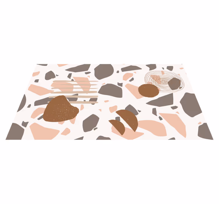 Abstrakčios teraco formos vinilo kilimas - „Tenstickers“