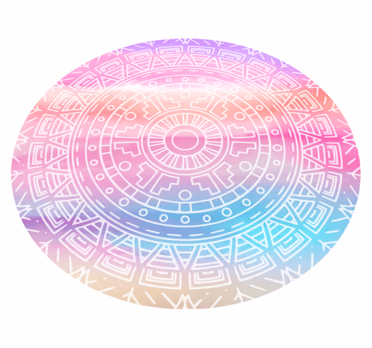 Gyvas geometrinis elementas mandala kilimėlis - „Tenstickers“
