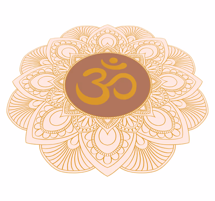 Om meditacijos simbolis mandala dizaino vinilo kilimas - „Tenstickers“