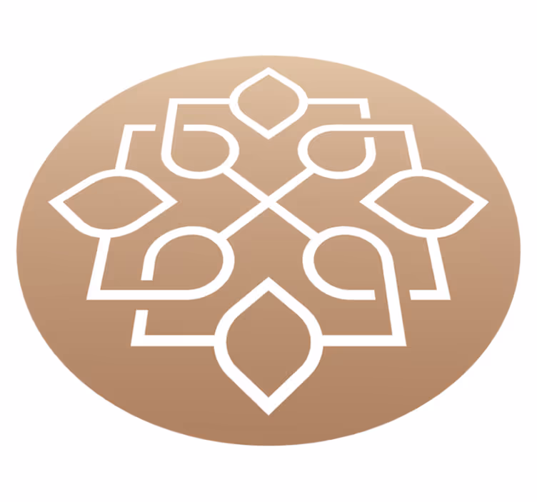 Rudos ir baltos spalvos motyvas mandala kilimėlis - „Tenstickers“