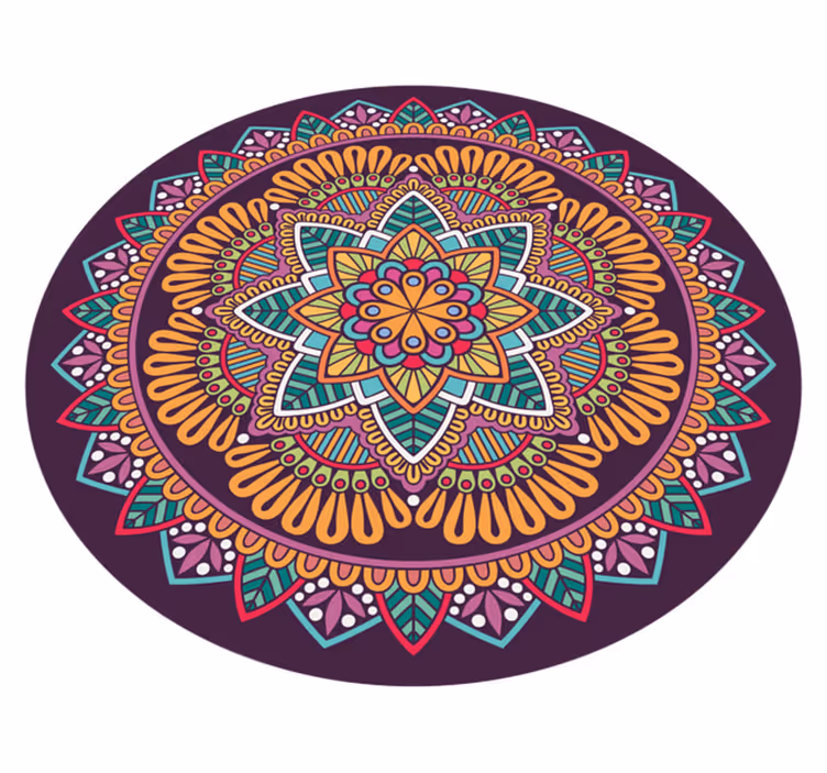 Gyvai žydintis elementas mandala kilimėlis - „Tenstickers“