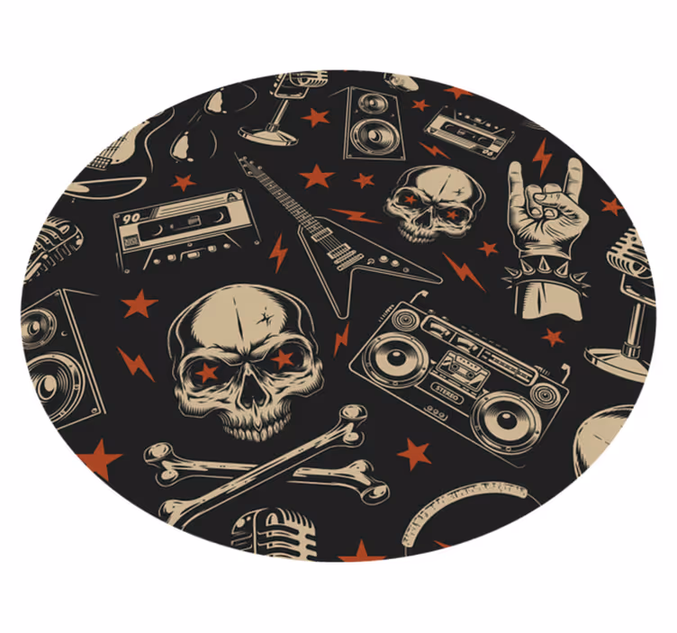 Roko muzikos stilius paaugliams vinilo kilimėlis - „Tenstickers“