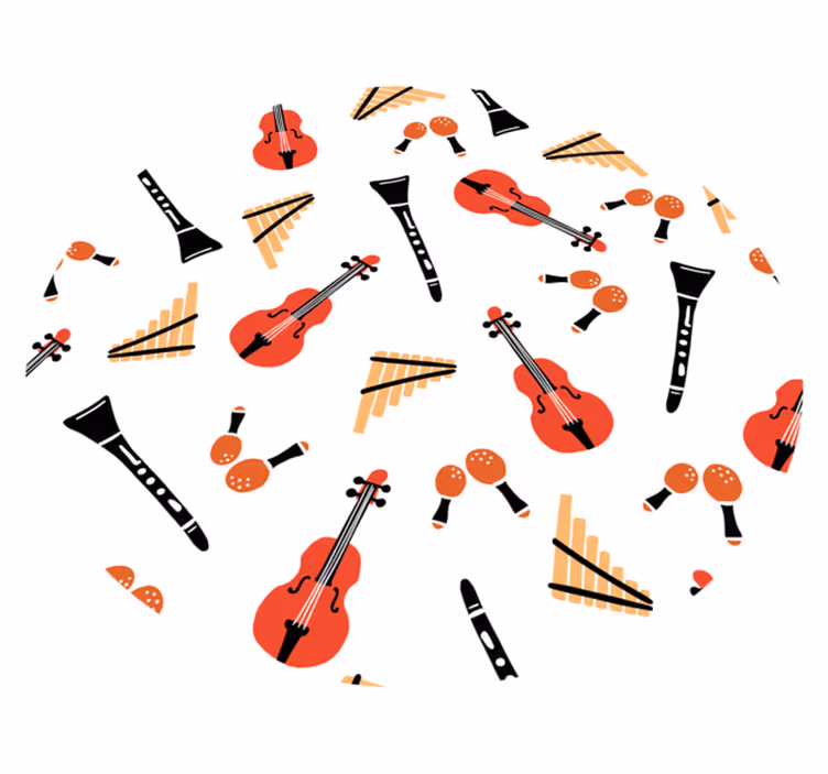 Muzikos instrumento koncepcija vinilinis kilimėlis - „Tenstickers“