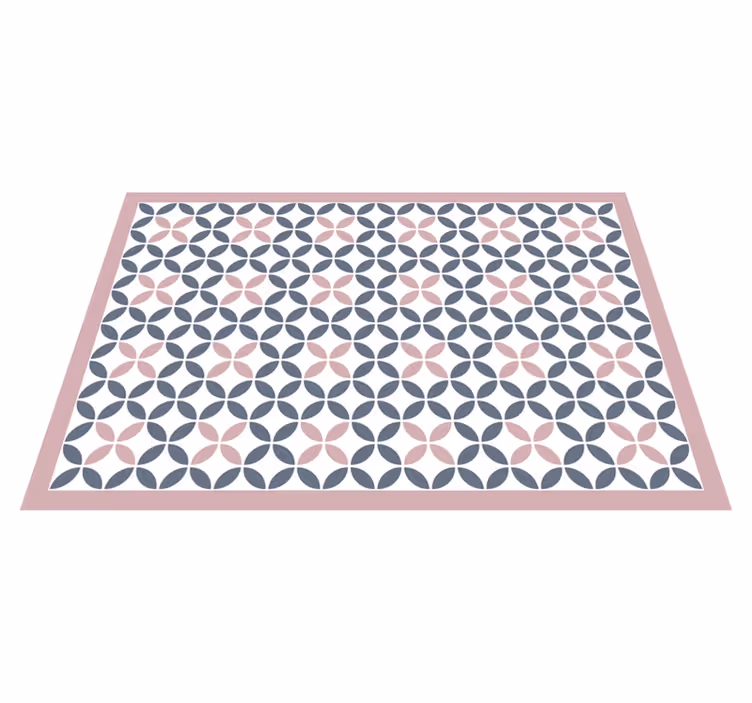 Pastelinių spalvų geometrinių apskritimų plytelių kilimas - „Tenstickers“