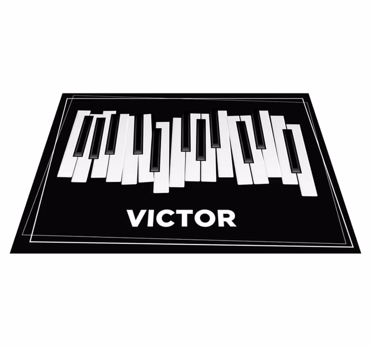Suasmeninta fortepijono klaviatūra vinyl kilimėlis su vardu - „Tenstickers“