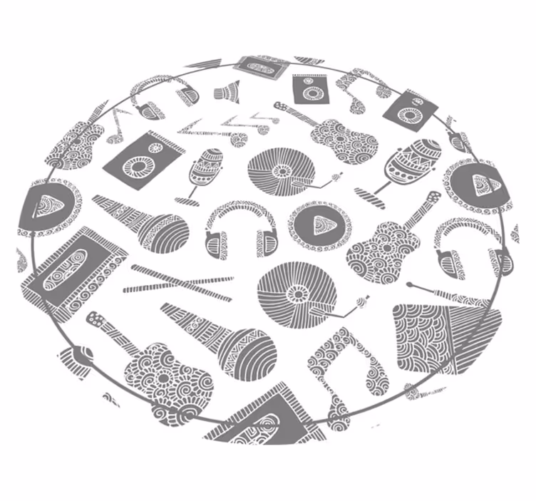 Muzikos instrumentų raštai vinilinis kilimėlis - „Tenstickers“