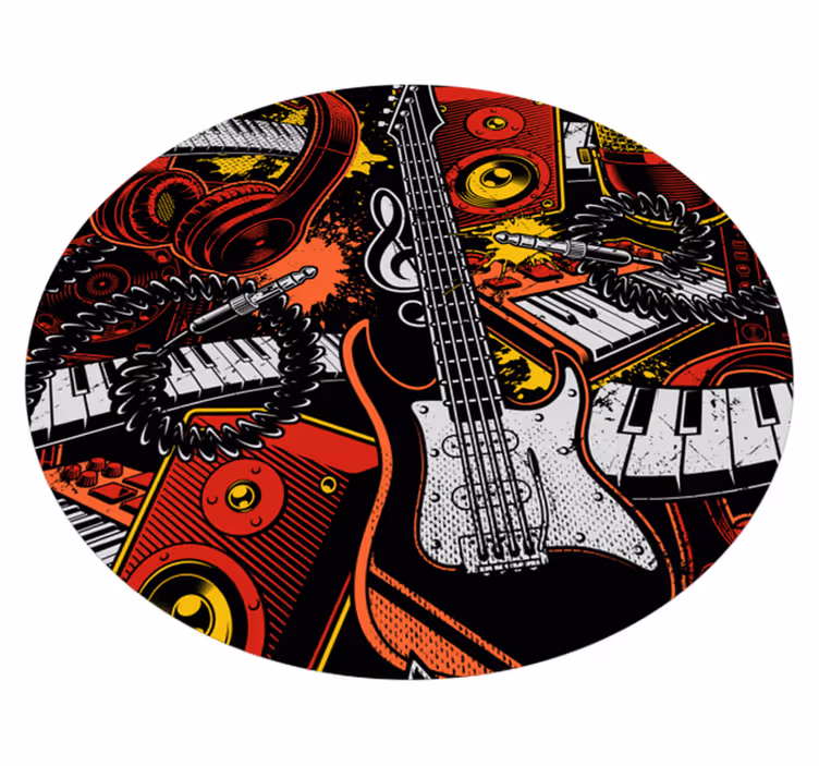 Vinilinis kilimėlis muzikos instrumentų chaosas - „Tenstickers“
