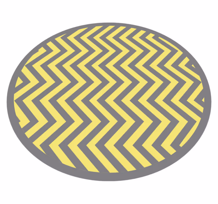 Geometrinis kilimas pilkas ir geltonas zigzagas - „Tenstickers“