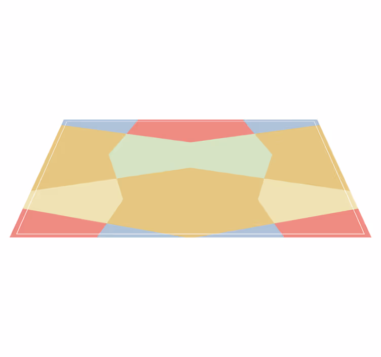 Spalvingos daugiakampės formos geometriniai kilimas - „Tenstickers“