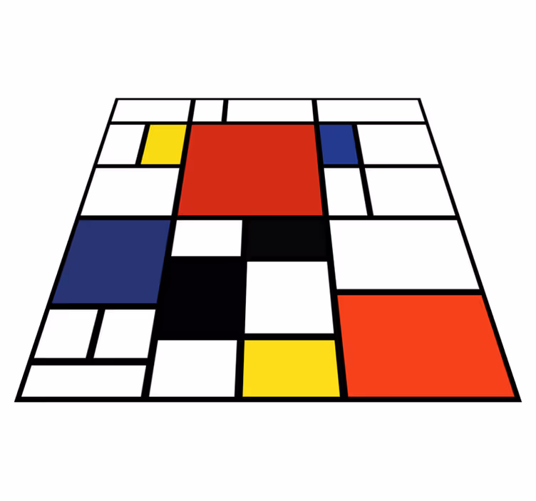 Modernus vinilinis kilimas vibrantinis geometrinis elementas - „Tenstickers“