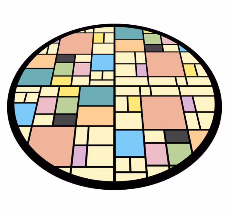 Geometriniai kilimas spalvingų blokų raštu - „Tenstickers“