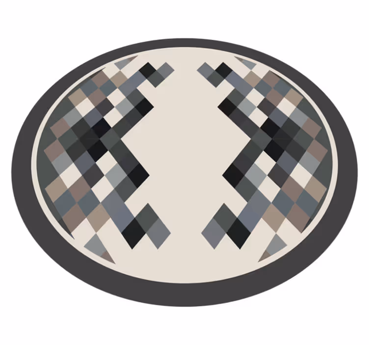 Modernus vinilinis kilimas pilkais geometriniais elementais - „Tenstickers“