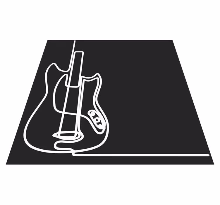 Gitaros kontūro piešinys paaugliams vinilo kilimėlis - „Tenstickers“