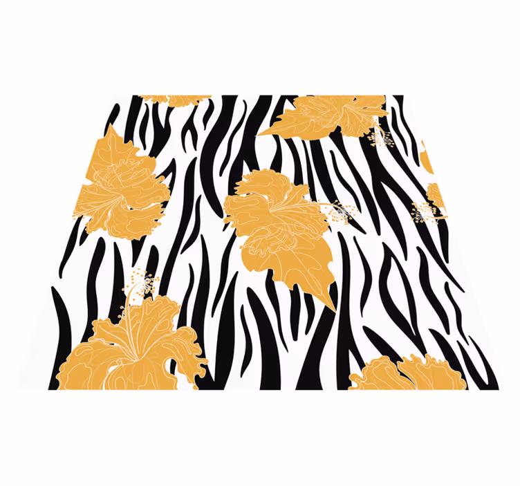 Gyvūnų spaudos vinilo kilimėlis zebra džiunglių raštu - „Tenstickers“
