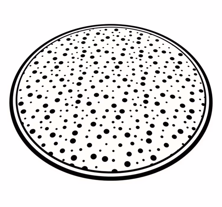 Juodi taškeliai minimalistinis kilima - „Tenstickers“