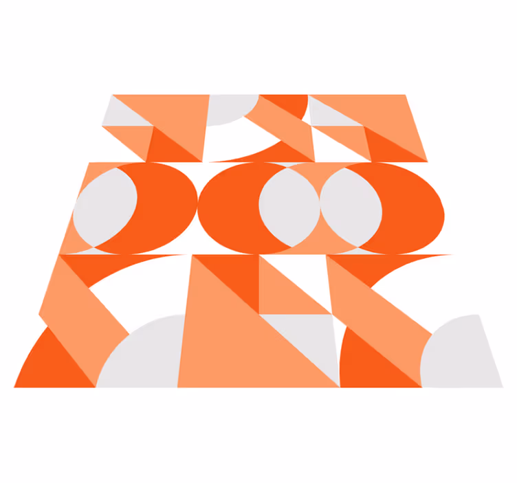 Retro geometrinis motyvas geometriniai kilimas - „Tenstickers“