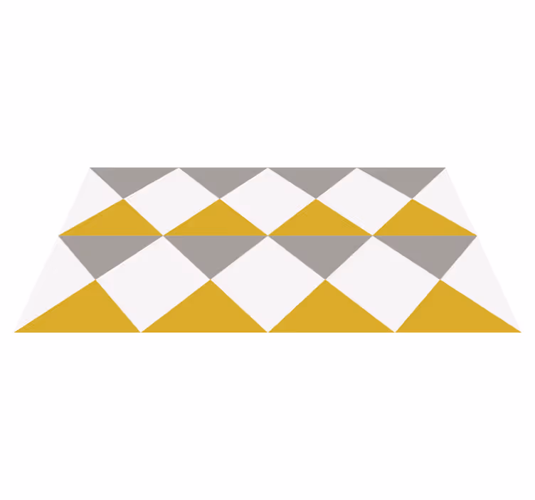 Pilki ir geltoni deimantai geometriniai kilimas - „Tenstickers“