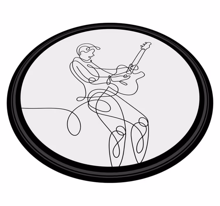 Linijinio meno muzikantas tekstūrinis vinilinis kilima - „Tenstickers“