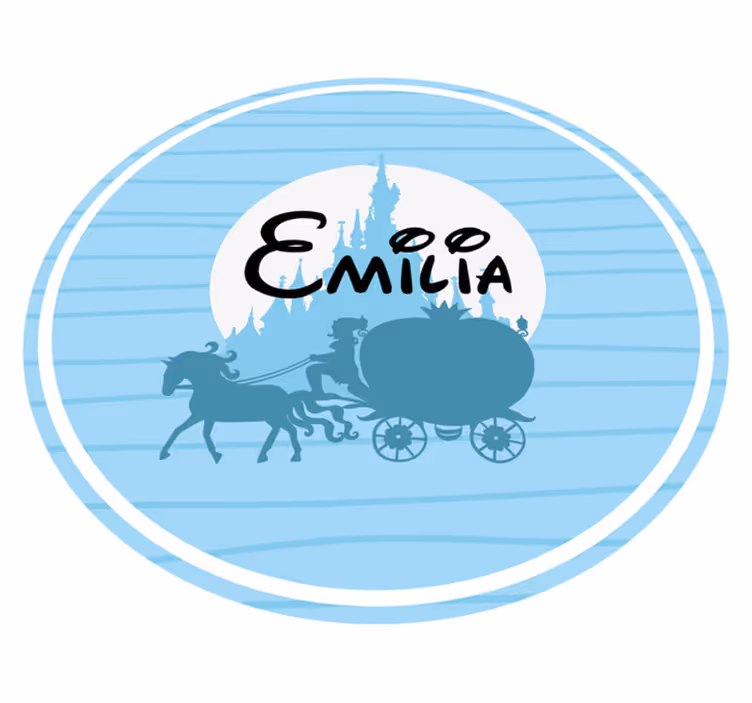 Baleto vežimo tema vinyl kilimėlis su vardu - „Tenstickers“