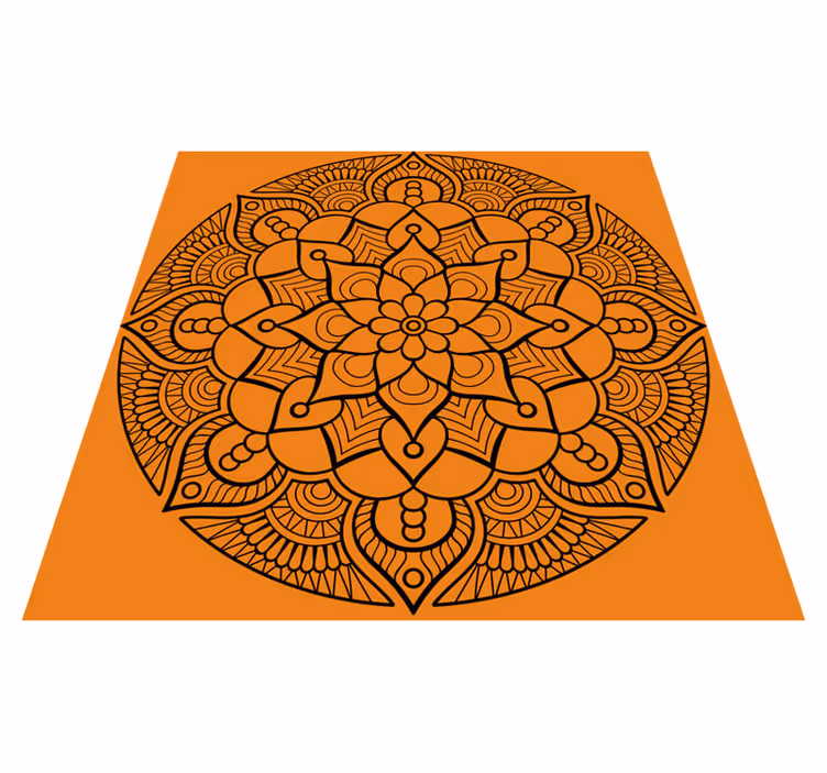 Oranžinis mandalos raštas mandala kilimėlis - „Tenstickers“