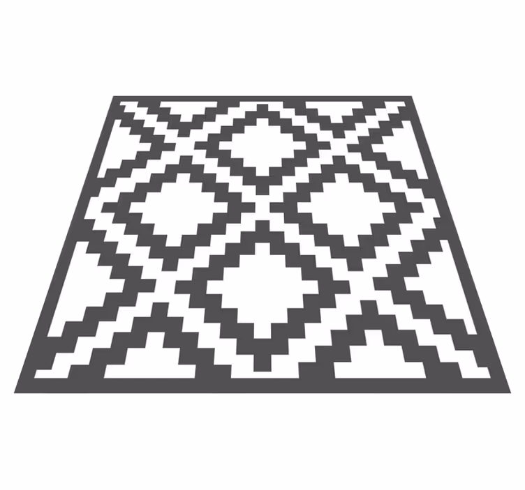 Juodo deimanto raštas geometriniai kilimas - „Tenstickers“