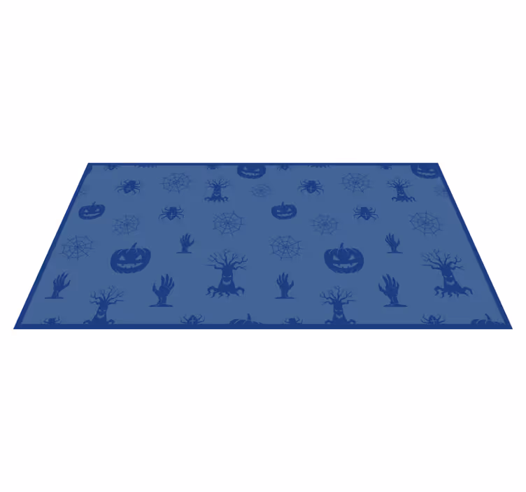 Mėlyna šiurpi tema halloween kilimėlis - „Tenstickers“