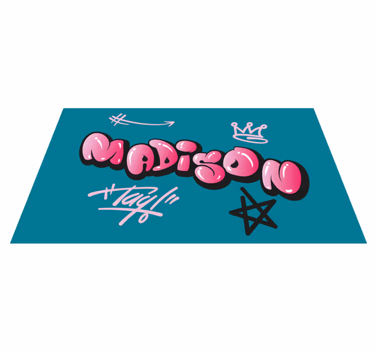 Rožinis grafiti su pavadinimu paaugliams vinilo kilimėlis - „Tenstickers“