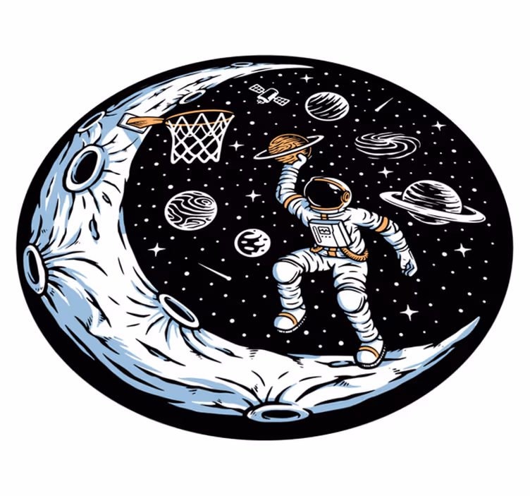 Astronautas paniręs į vandenį žvaigždžių vinilinis kilimėlis - „Tenstickers“