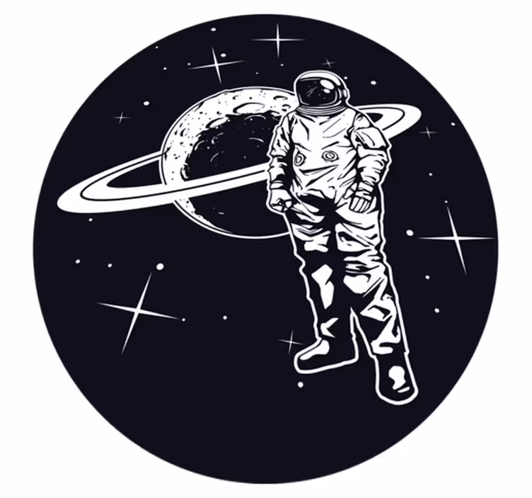 Kosmonautas kosmose žvaigždžių vinilinis kilimėlis - „Tenstickers“